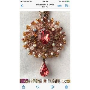 Vintage Avon SH Rosegold Chain Necklace with Pendant